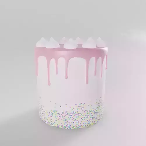 Funfetti Cake 3D model Funfetti Cake 3D model