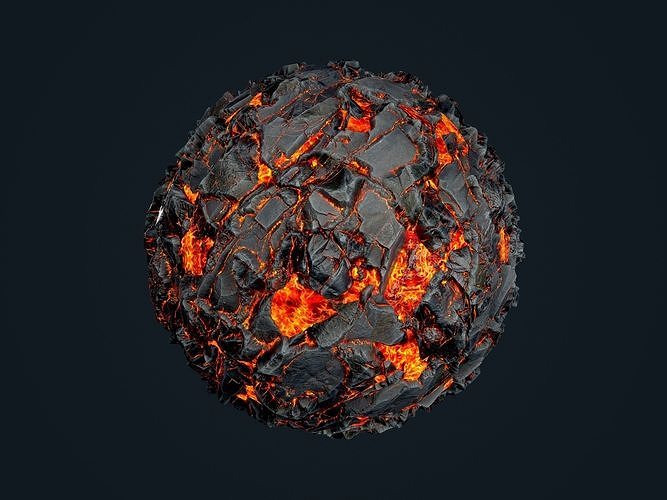 Lava Ground Seamless PBR Texture 07 Texture
