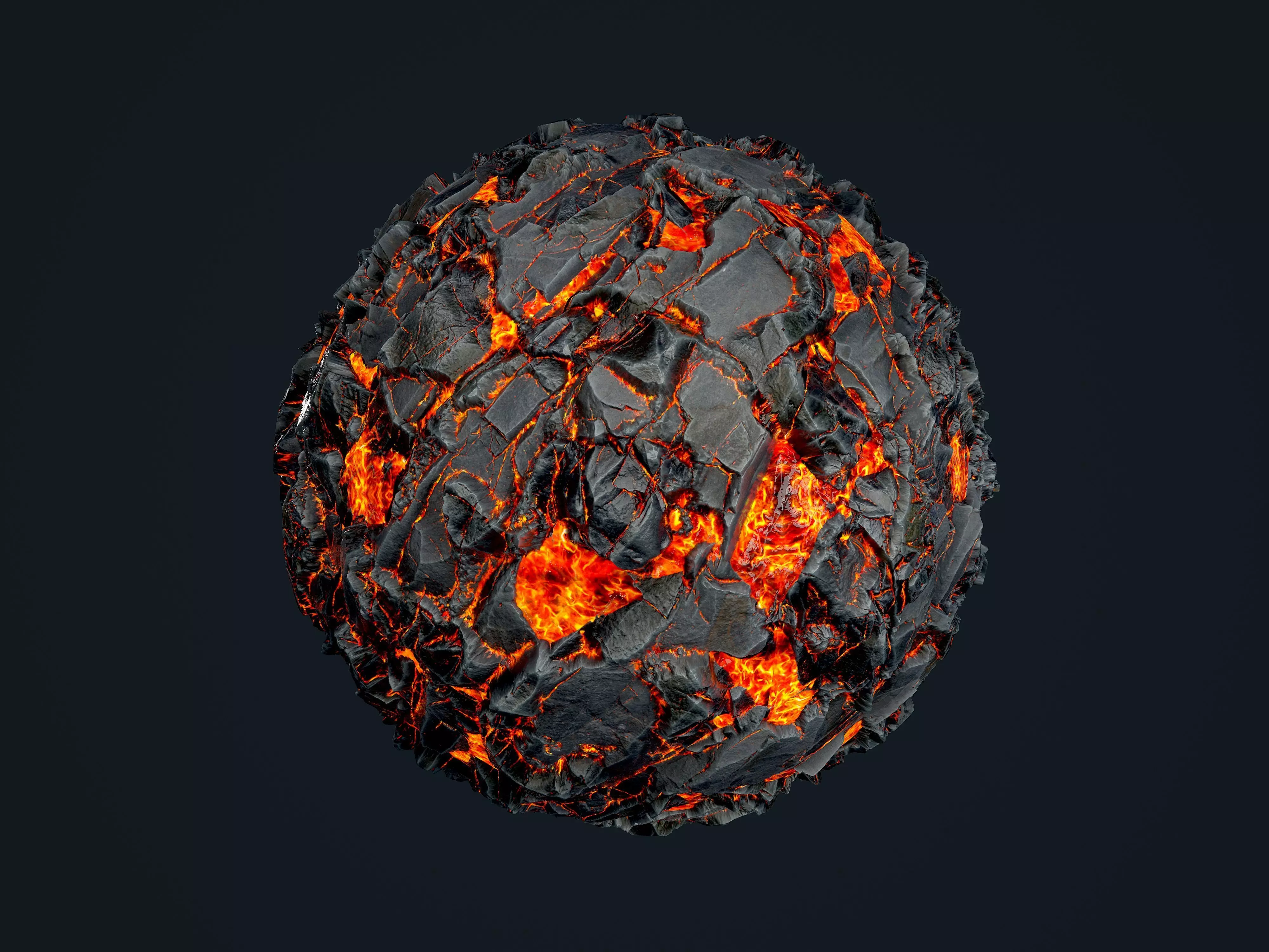 Lava Ground Seamless PBR Texture 07 Texture_0