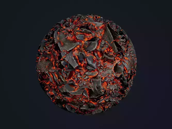 Lava Ground Seamless PBR Texture 10 Texture