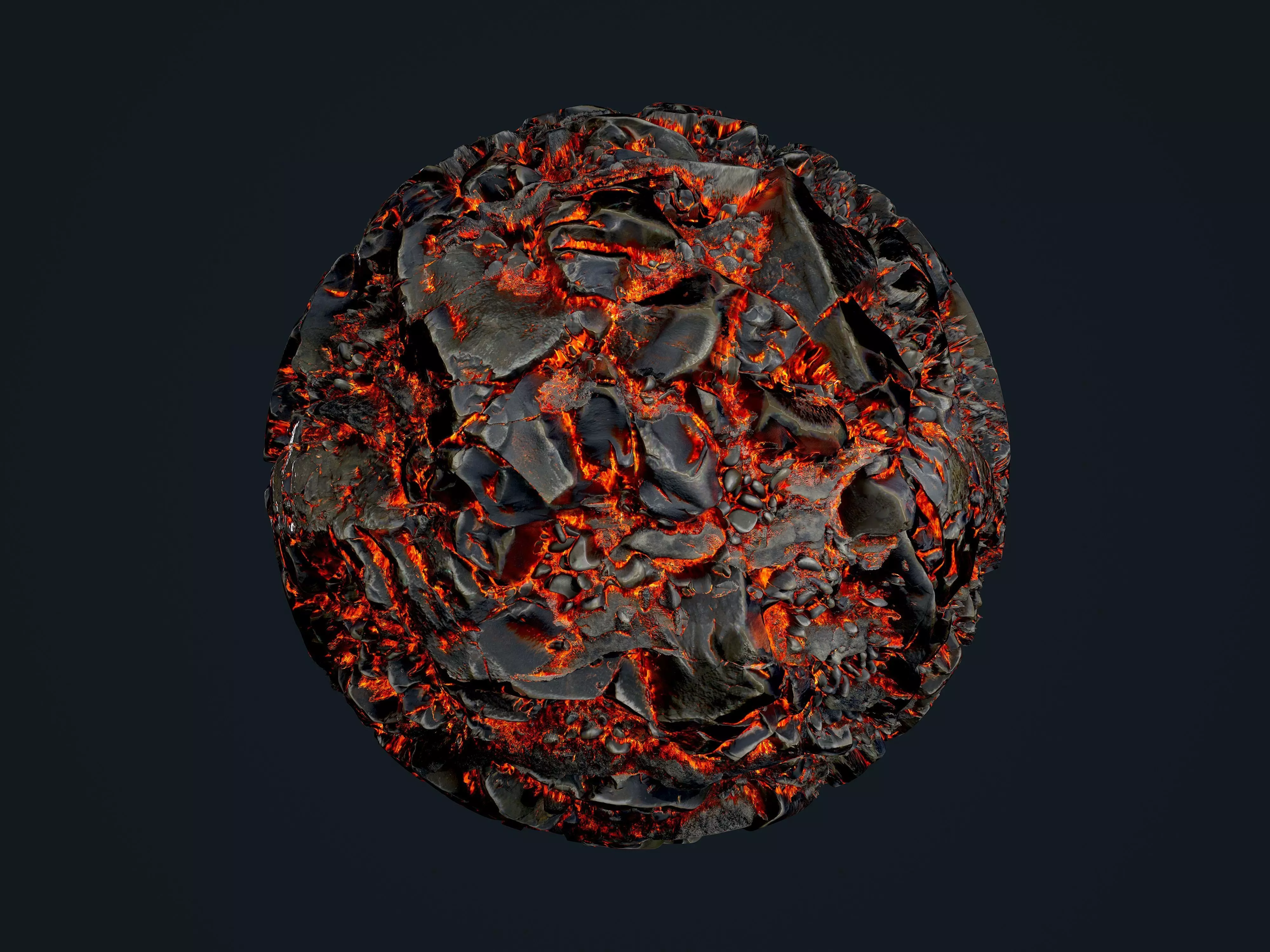 Lava Ground Seamless PBR Texture 10 Texture_0