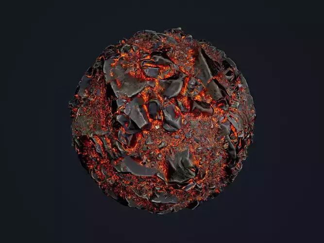 Lava Ground Seamless PBR Texture 11