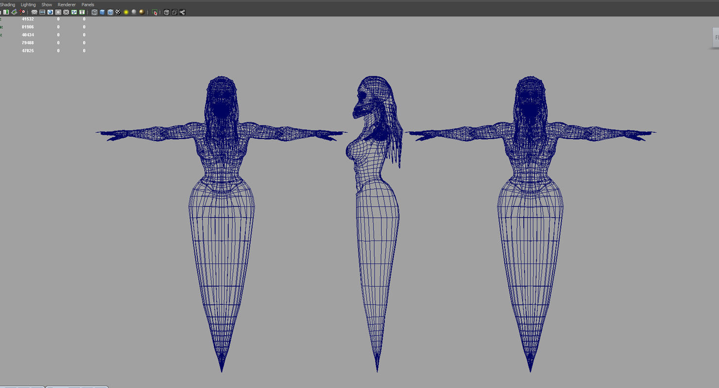 flying ghost 3d model 3D model_7