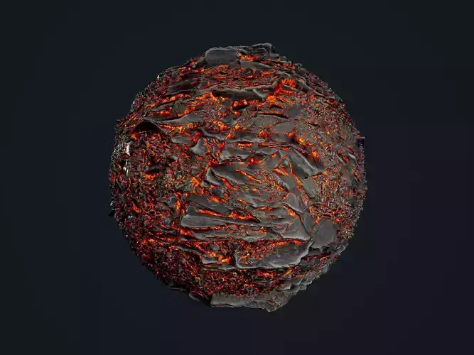 Lava Ground Seamless PBR Texture 12