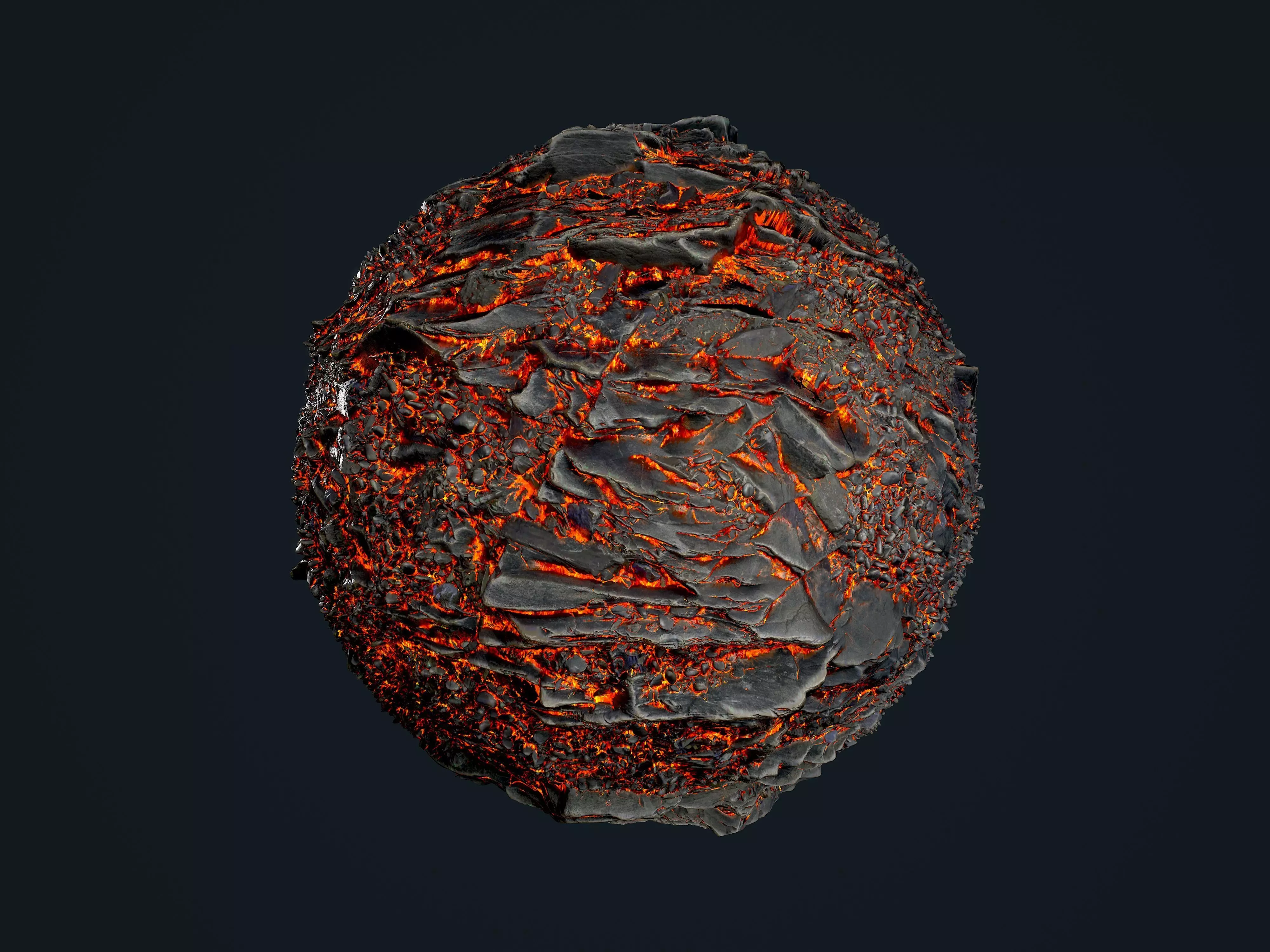 Lava Ground Seamless PBR Texture 12 Texture_0