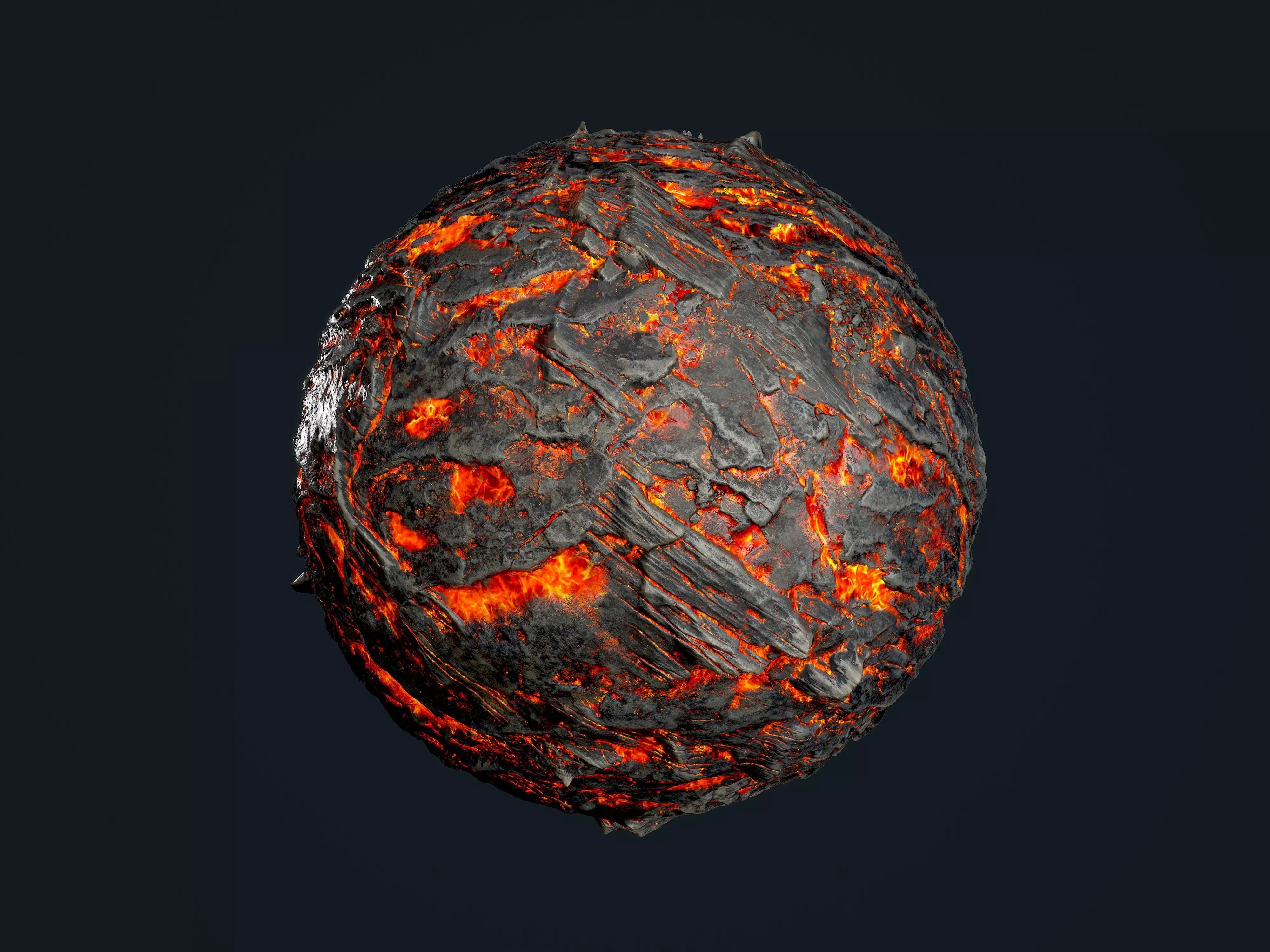 Lava Ground Seamless PBR Texture 13 Texture_0