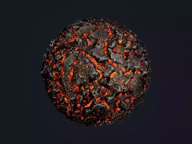 Lava Ground Seamless PBR Texture 16