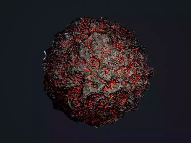 Lava Ground Seamless PBR Texture 17