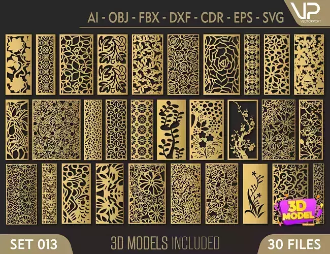 30 3D Decorative wall panels - screen SET 013