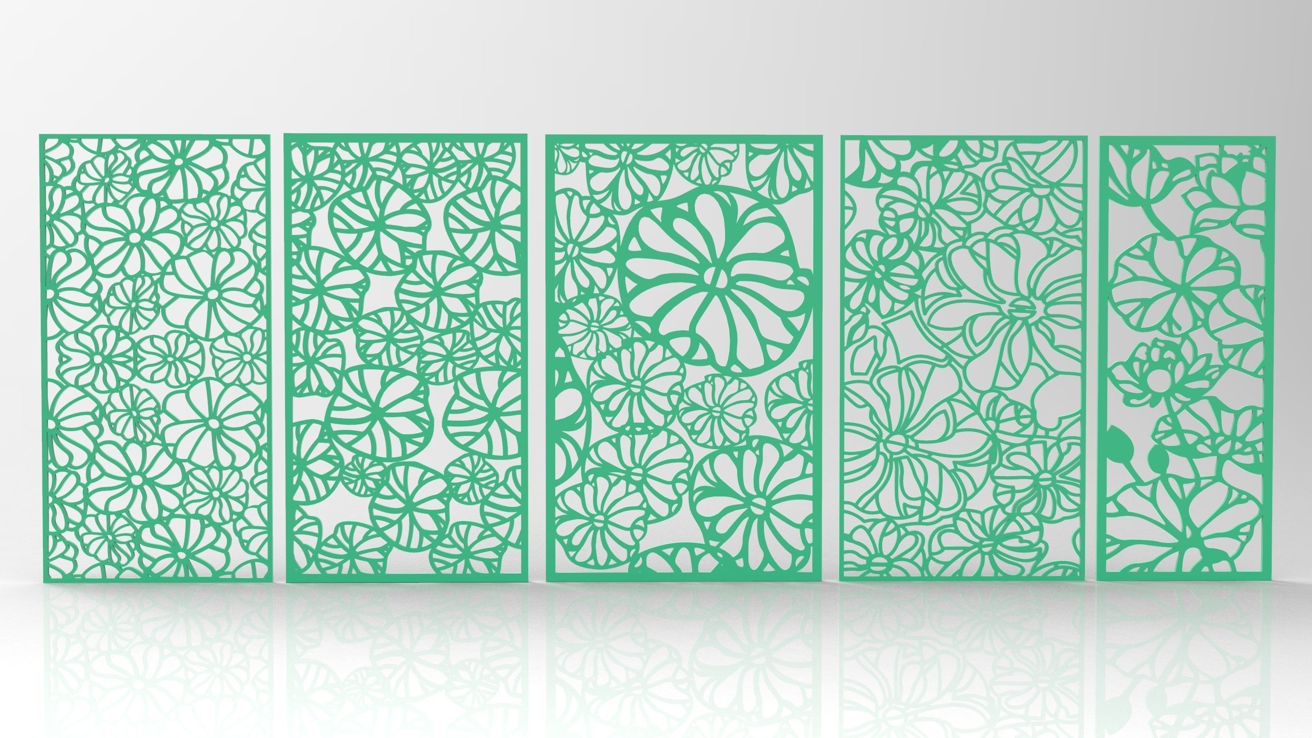 30 3D Decorative wall panels - screen SET 013 3D model_4