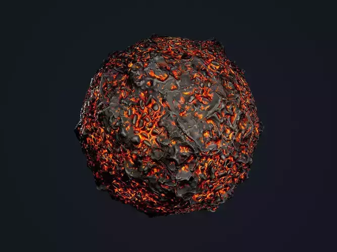 Lava Ground Seamless PBR Texture 18