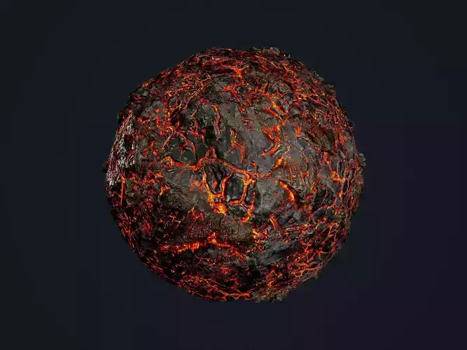 Lava Ground Seamless PBR Texture 20