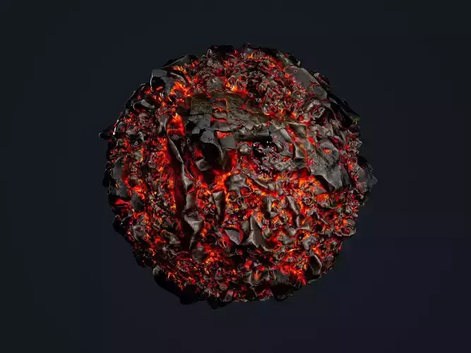 Lava Ground Seamless PBR Texture 21