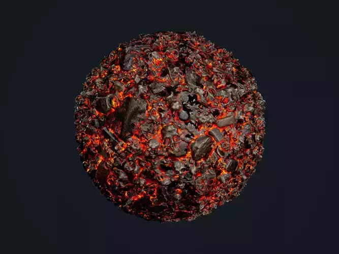 Lava Ground Seamless PBR Texture 22