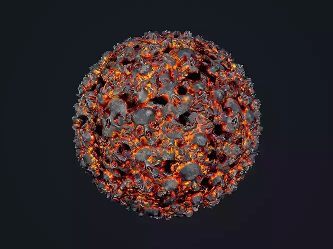 Lava Ground Seamless PBR Texture 24