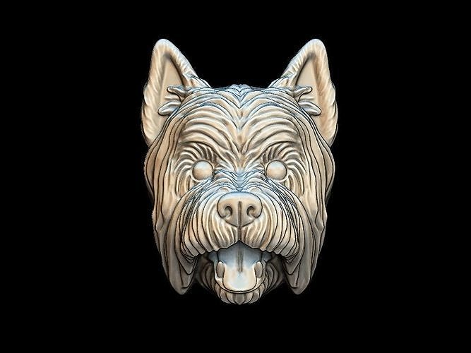Dog West Highland White Terrier  pendant 3D print model