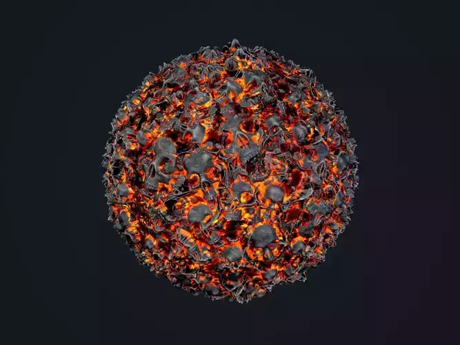 Lava Ground Seamless PBR Texture 25