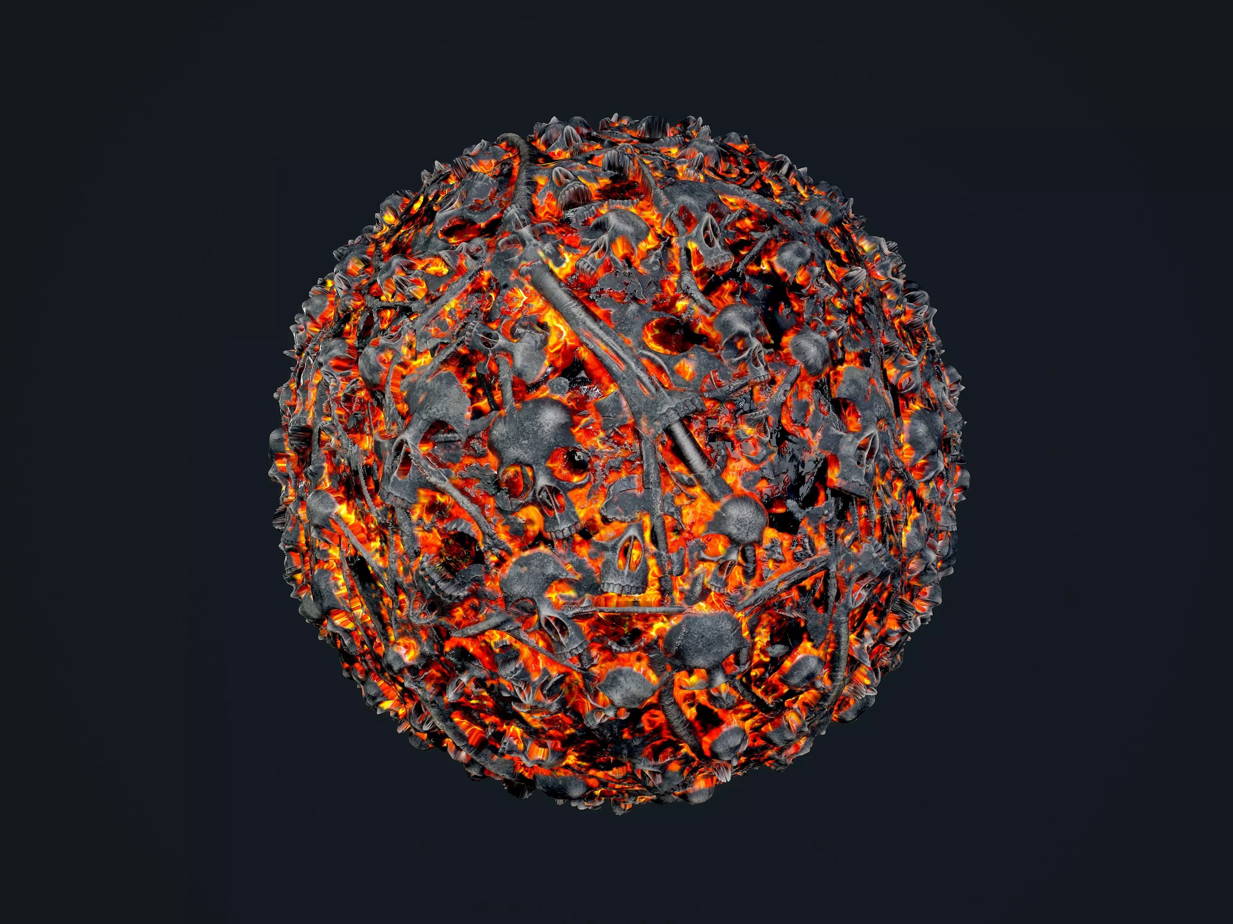 Lava Ground Seamless PBR Texture 26 Texture_0