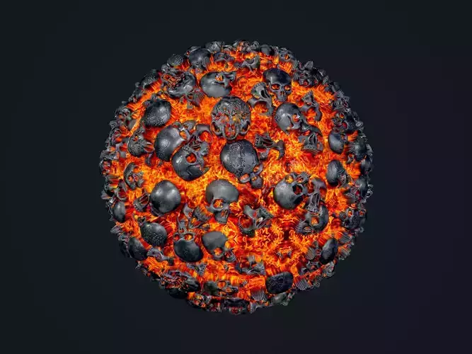 Lava Ground Seamless PBR Texture 27