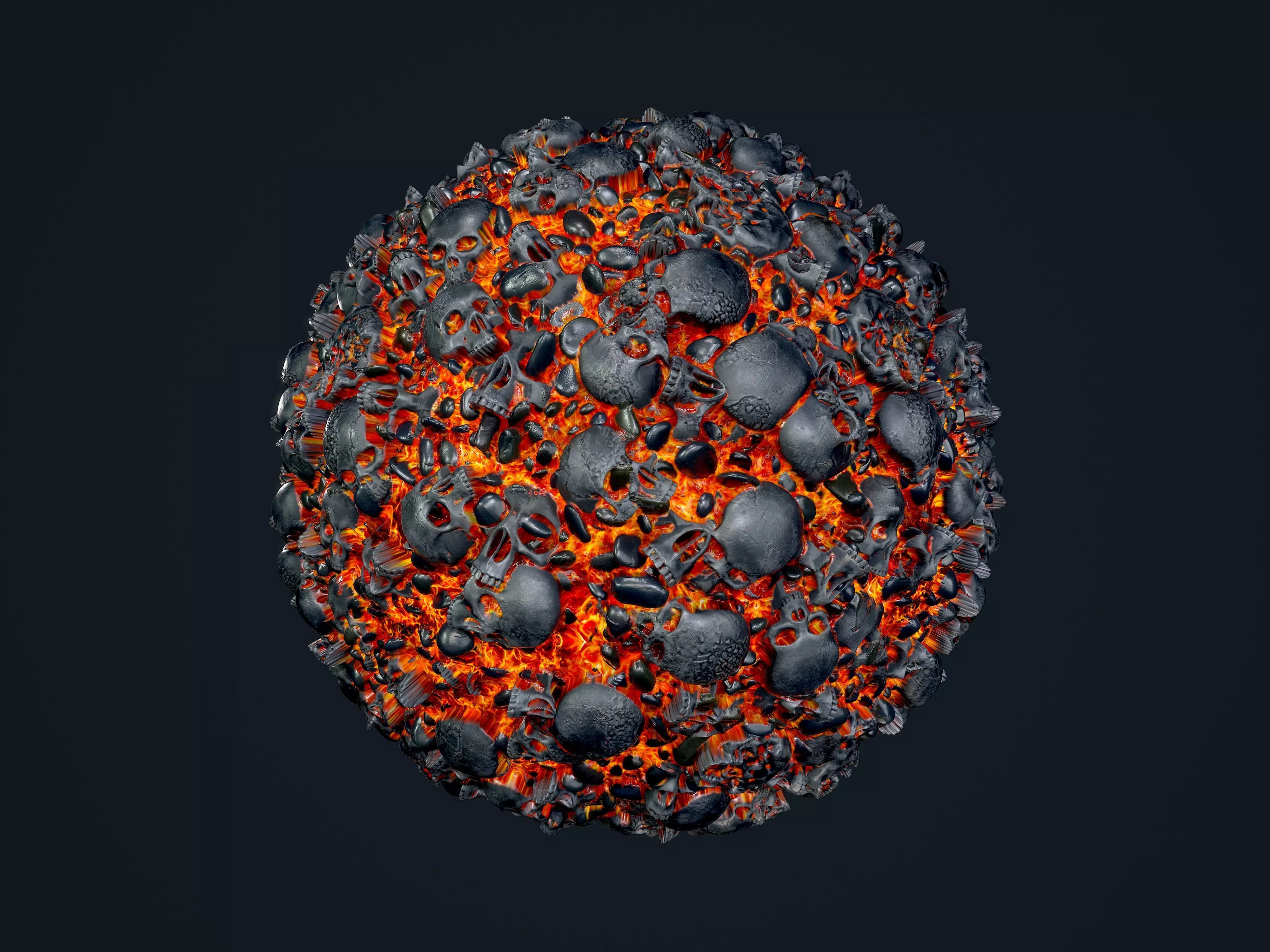 Lava Ground Seamless PBR Texture 28 Texture_0