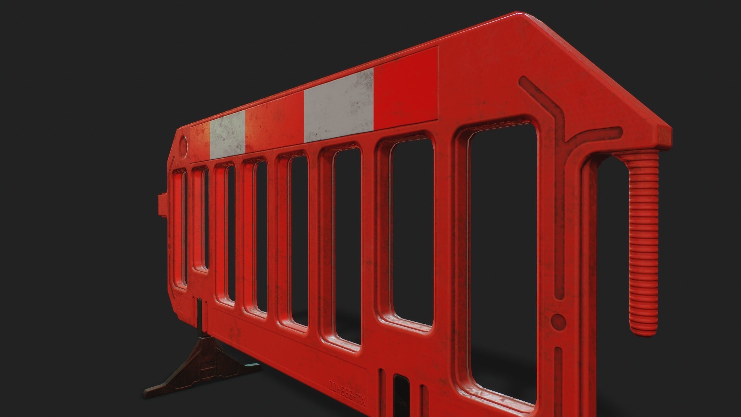 STREET BARRIER PLASTIC - Game Ready-VR Low-poly 3D model_15