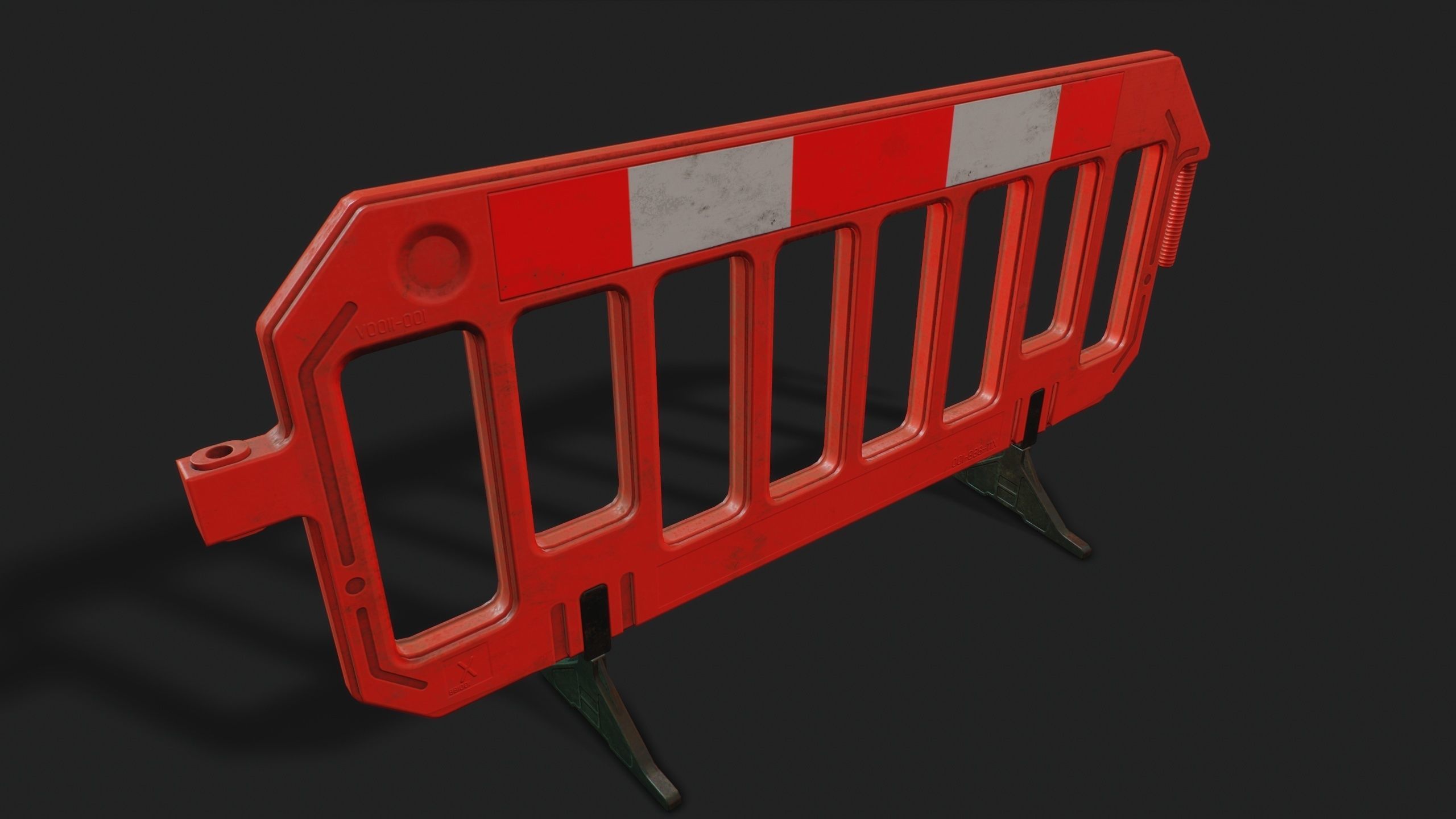 STREET BARRIER PLASTIC - Game Ready-VR Low-poly 3D model_14