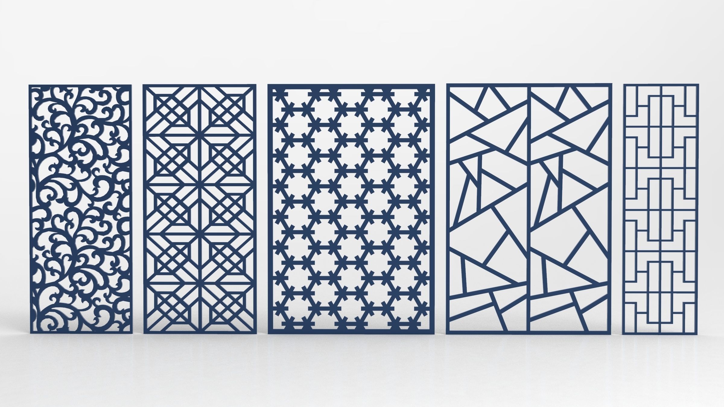 30 3D Decorative wall panels - screen SET 019 3D model_5