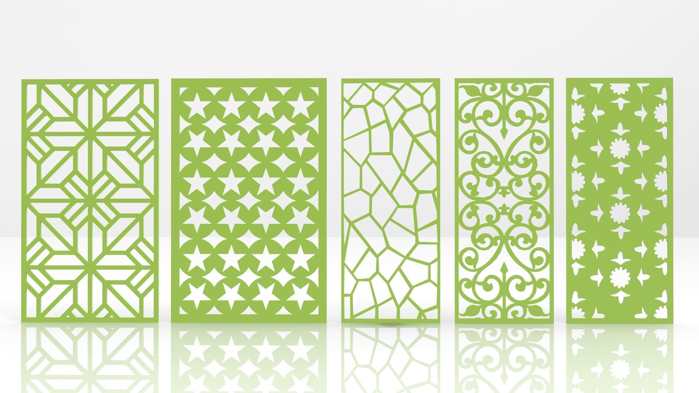 30 3D Decorative wall panels - screen SET 019 3D model_3