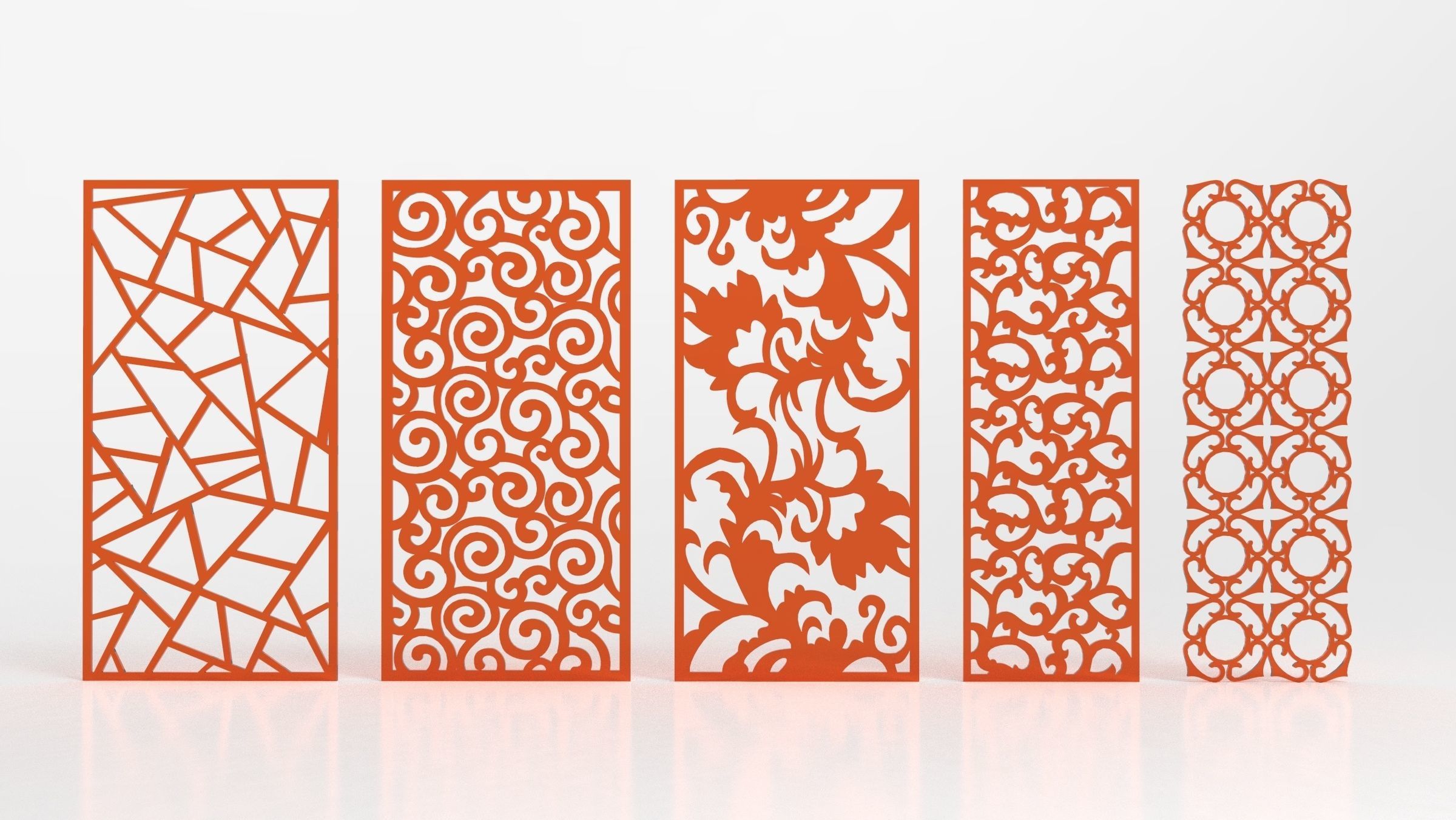 30 3D Decorative wall panels - screen SET 019 3D model_7