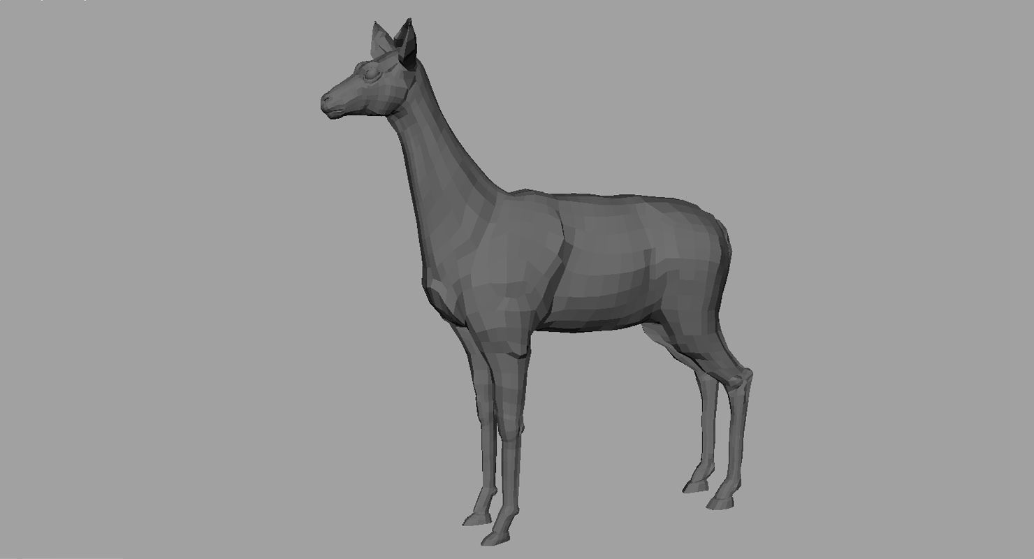 deers 3d model three deer 3D model_13