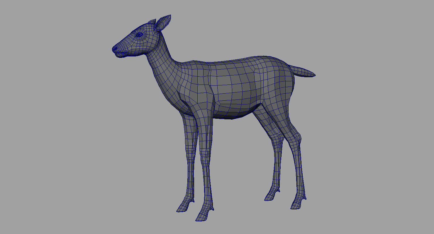 deers 3d model three deer 3D model_3