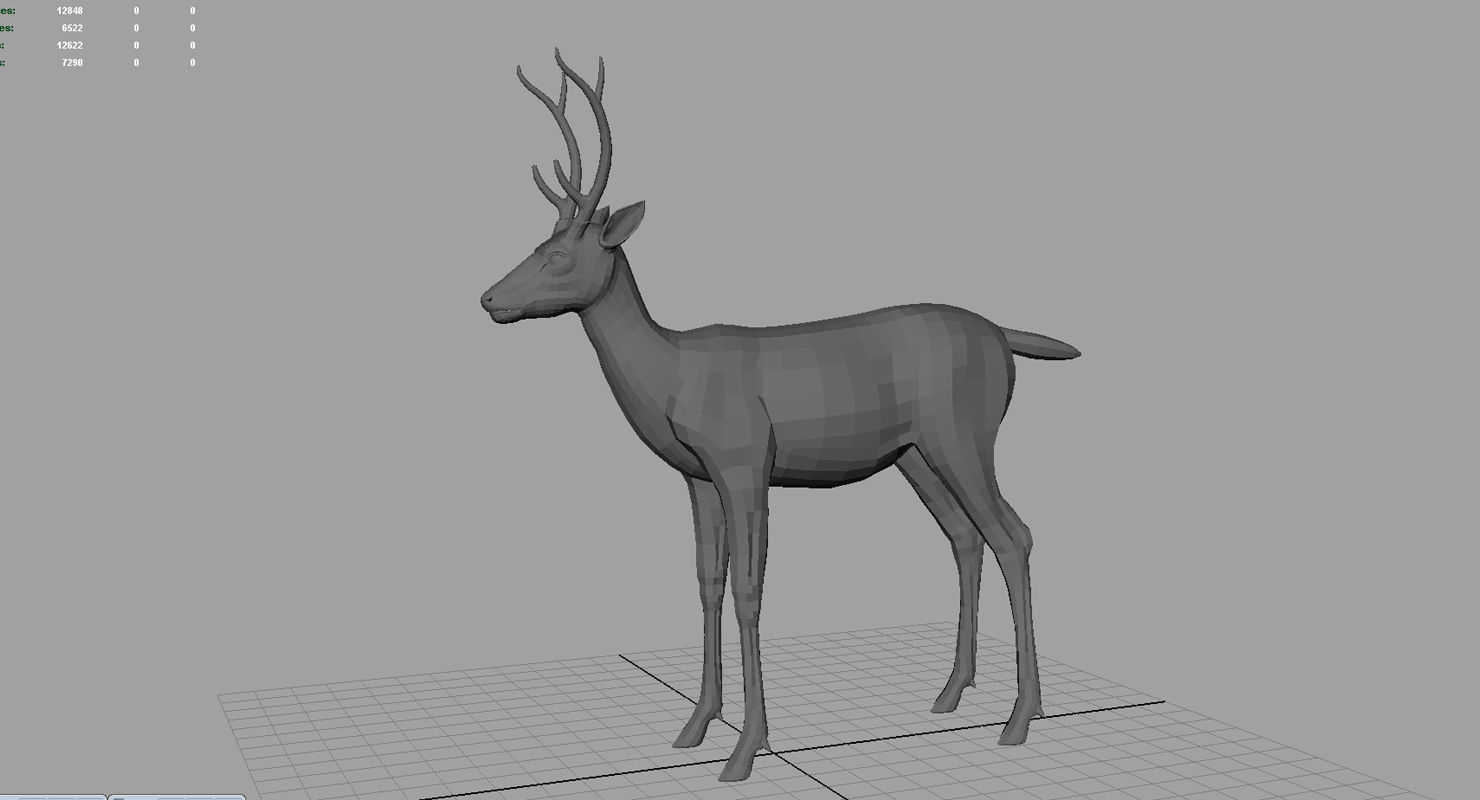 deers 3d model three deer 3D model_10