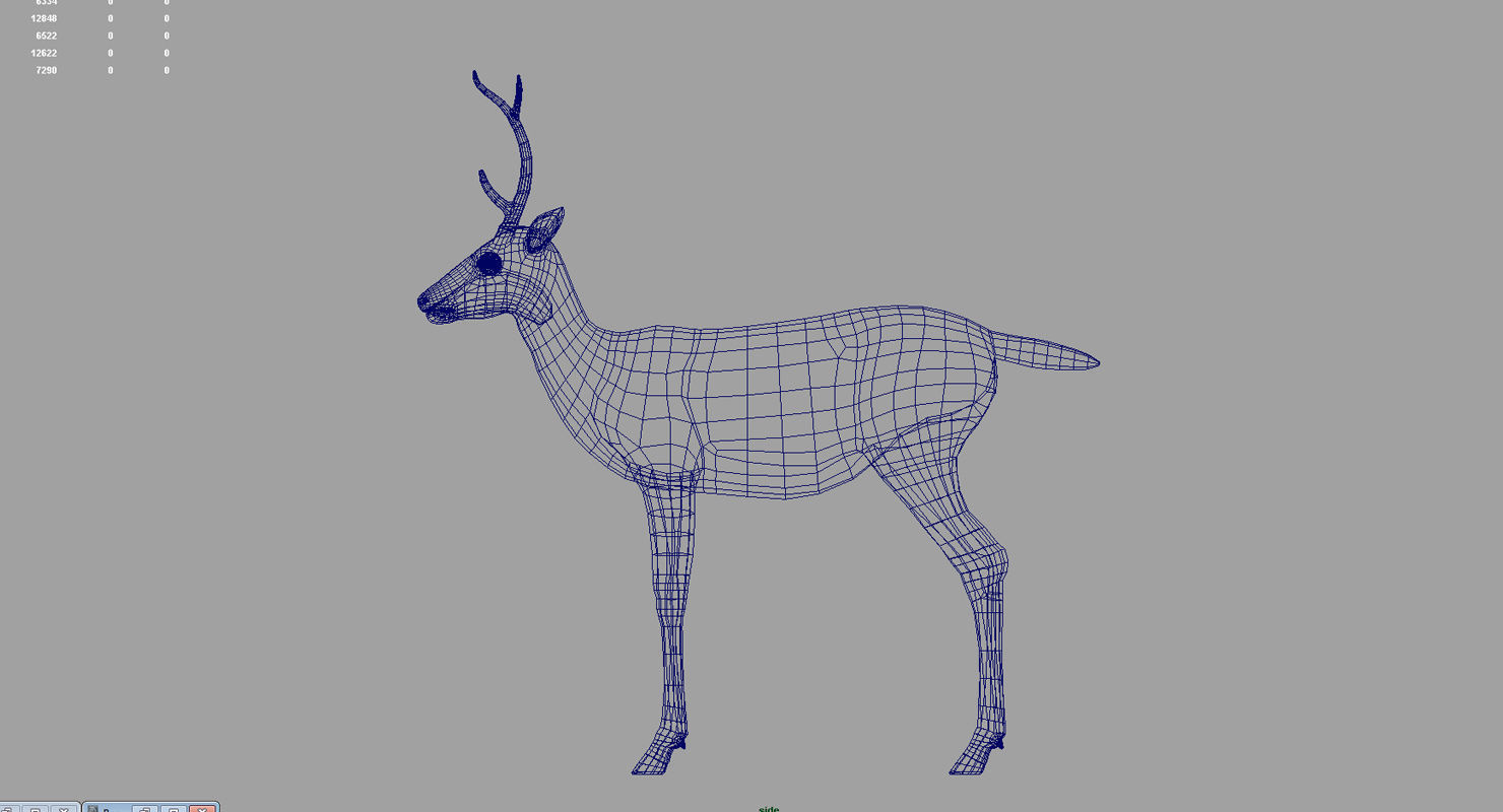 deers 3d model three deer 3D model_12