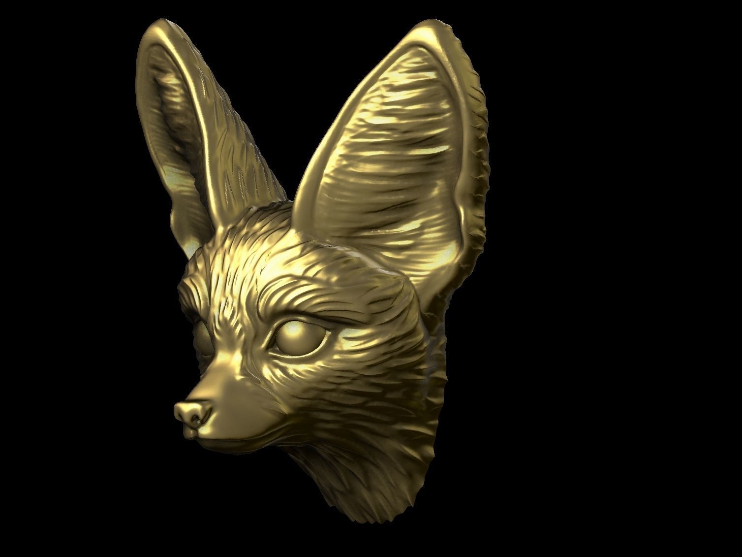 Fox head Fennec MAGERIT 3D print model_3