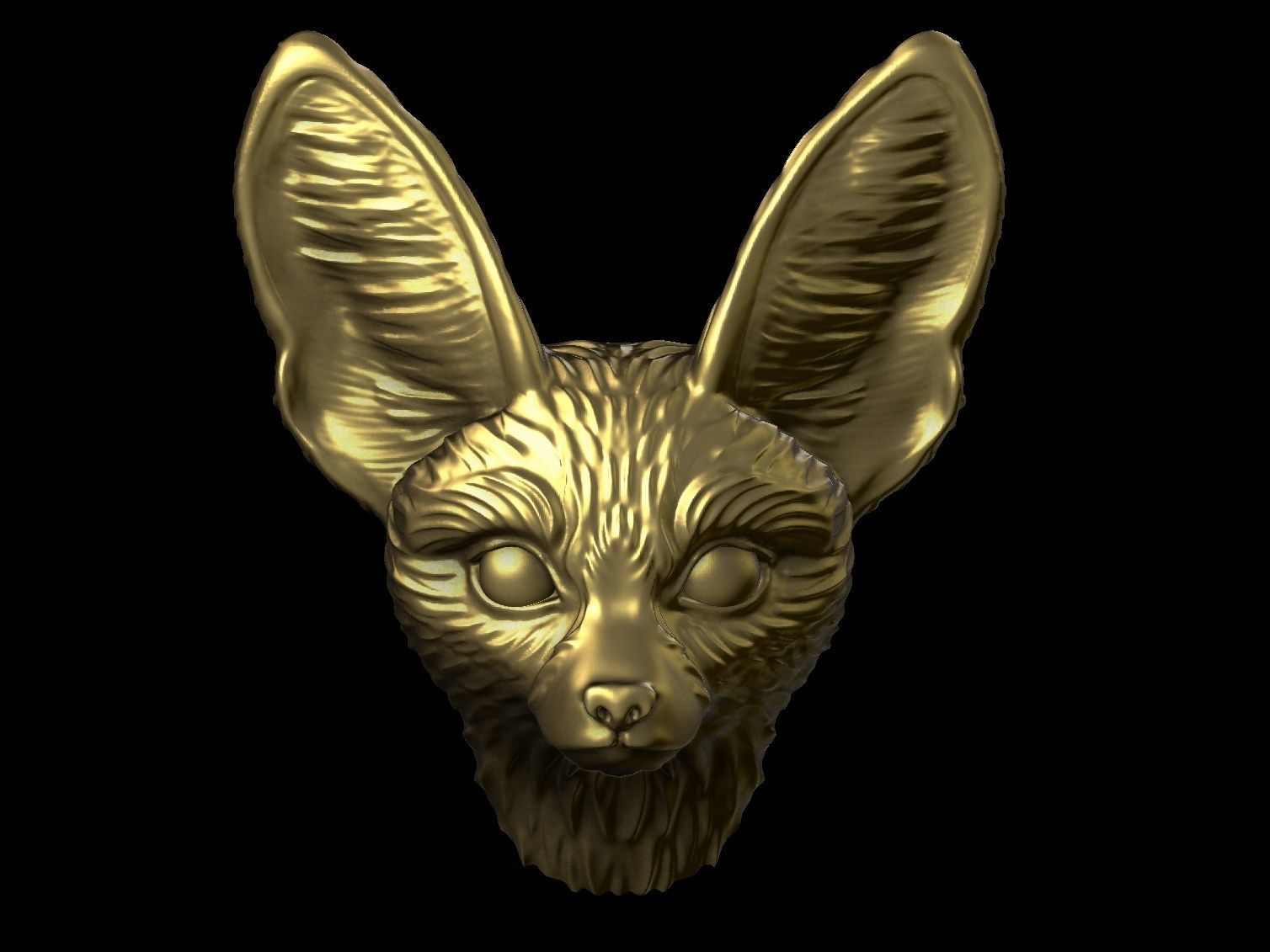 Fox head Fennec MAGERIT 3D print model_6