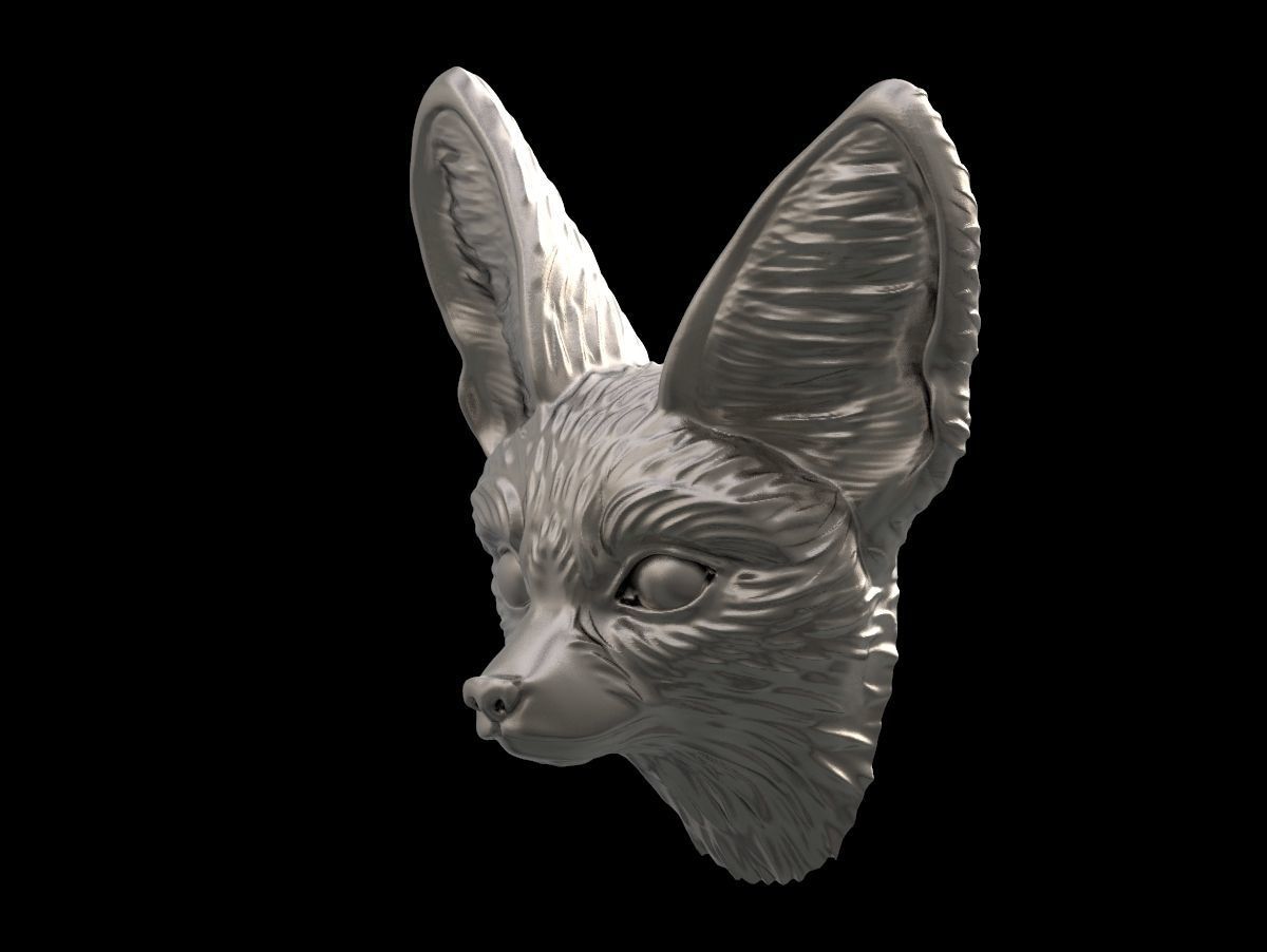 Fox head Fennec MAGERIT 3D print model_10
