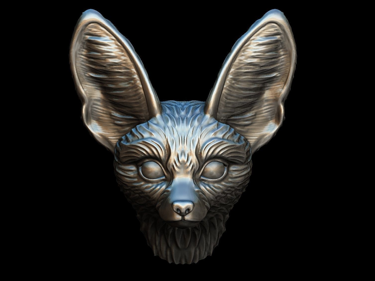 Fox head Fennec MAGERIT 3D print model_2