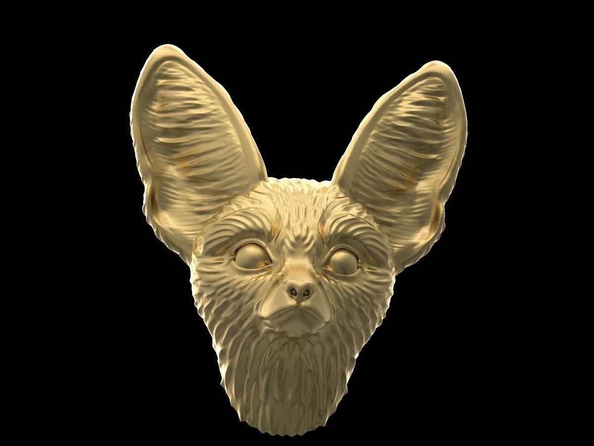 Fox head Fennec MAGERIT 3D print model_15