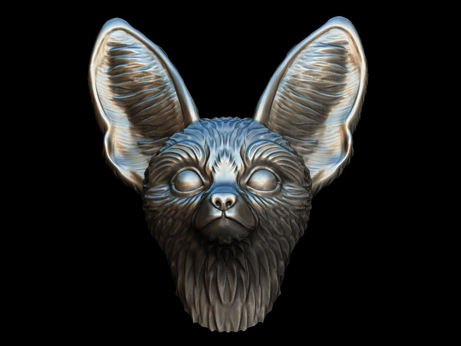 Fox head Fennec MAGERIT 3D print model_4