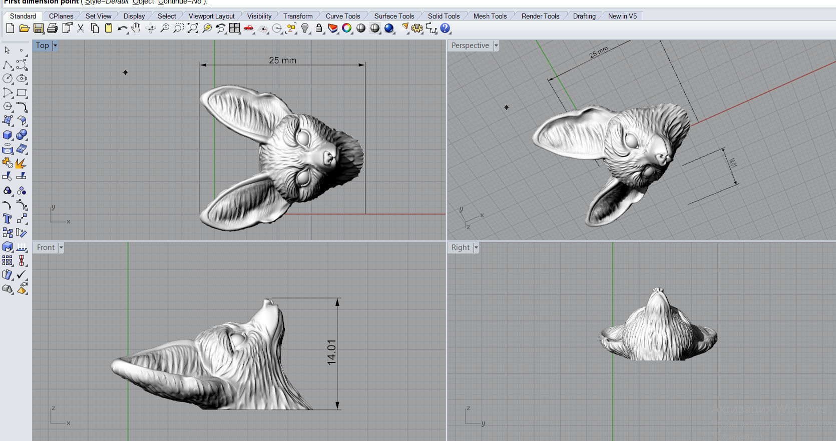 Fox head Fennec MAGERIT 3D print model_7