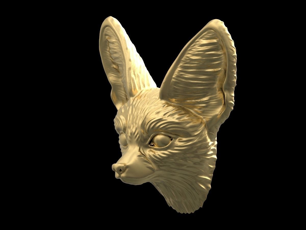 Fox head Fennec MAGERIT 3D print model_16