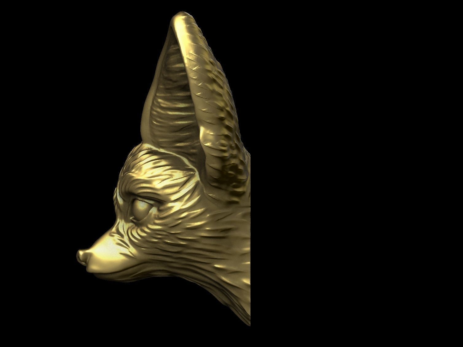Fox head Fennec MAGERIT 3D print model_8