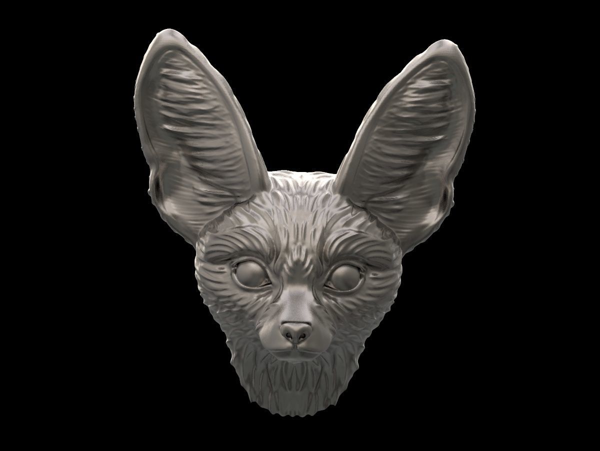 Fox head Fennec MAGERIT 3D print model_14