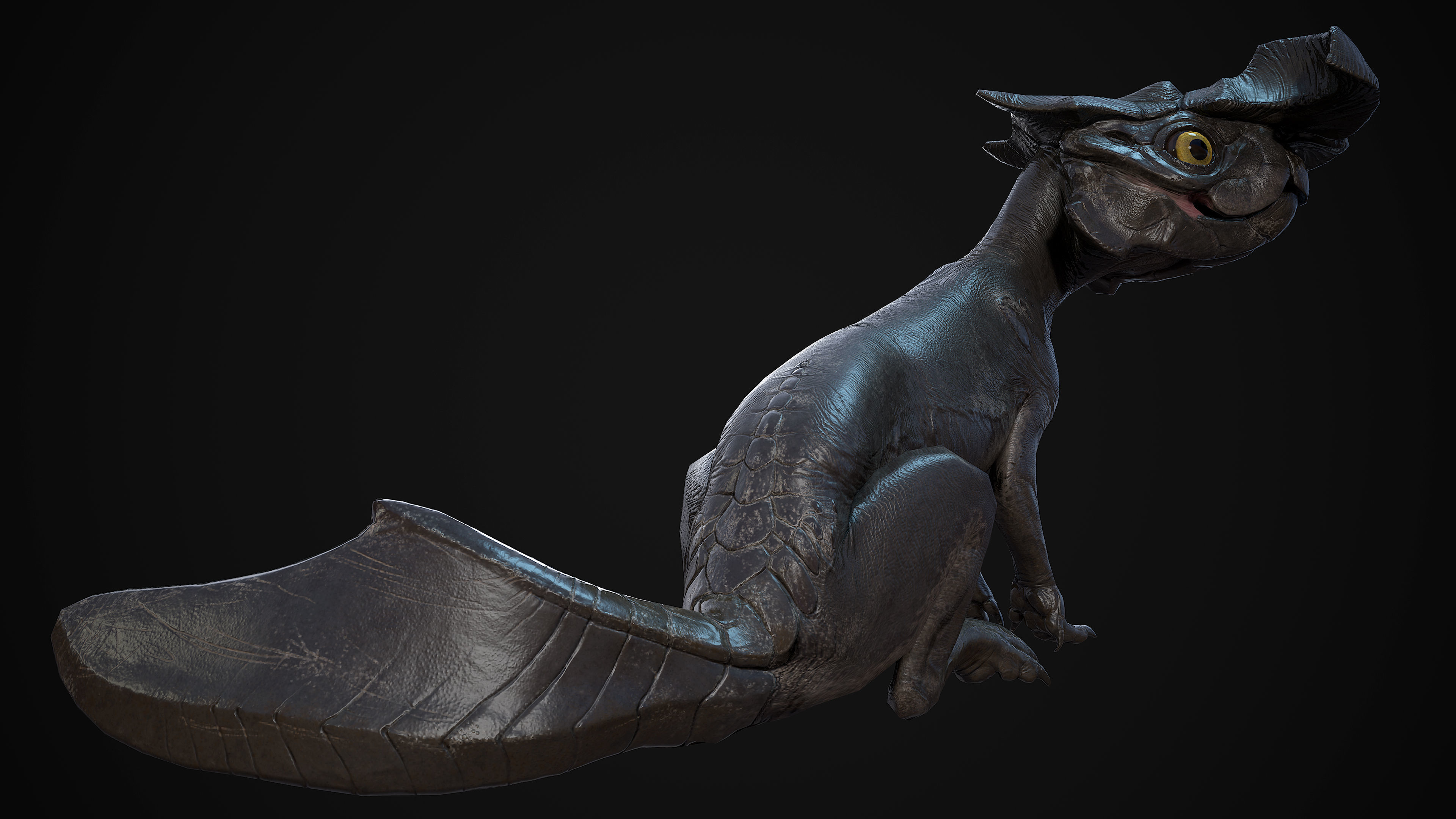 Alien Rodent Low-poly 3D model_8