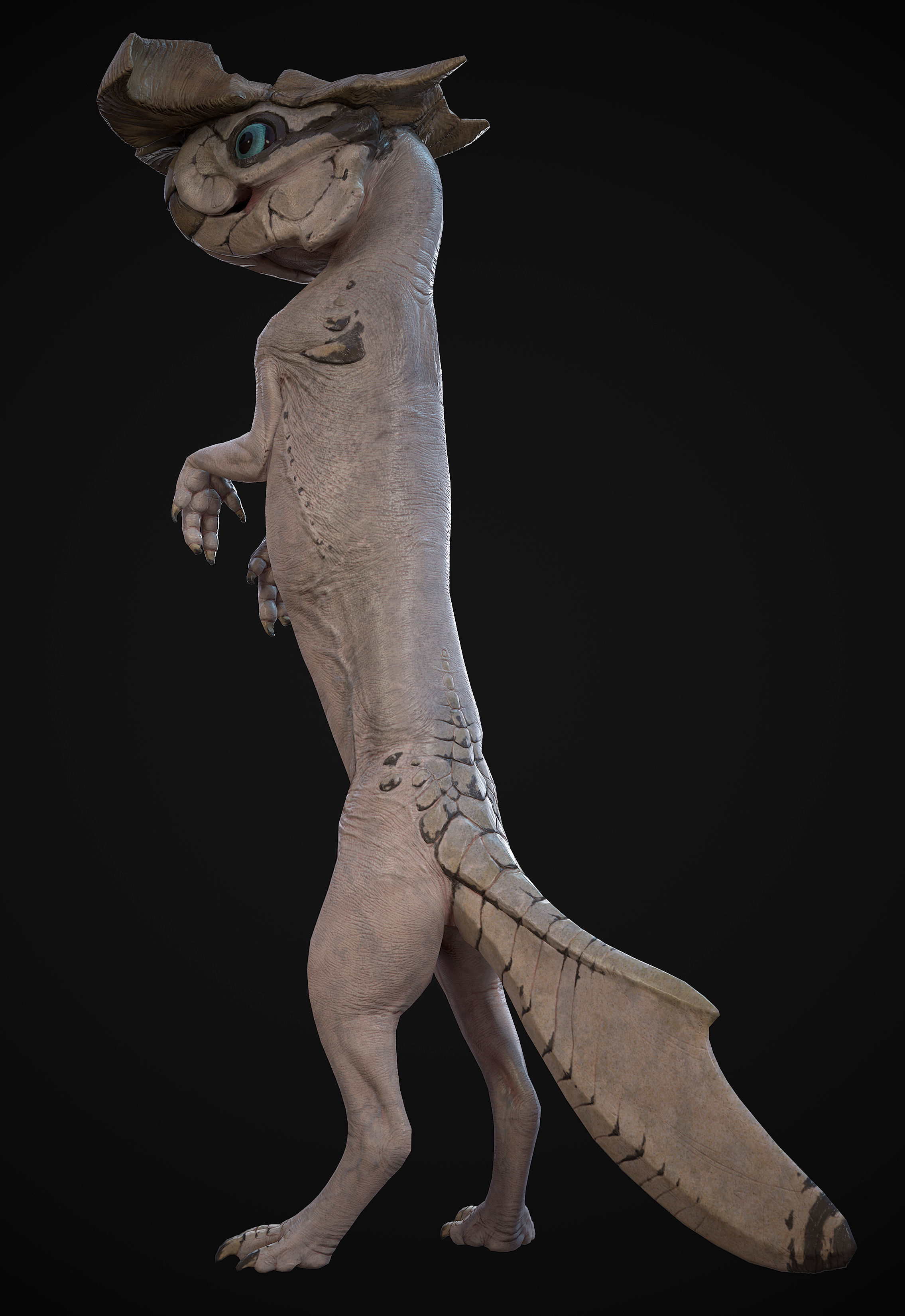 Alien Rodent Low-poly 3D model_12