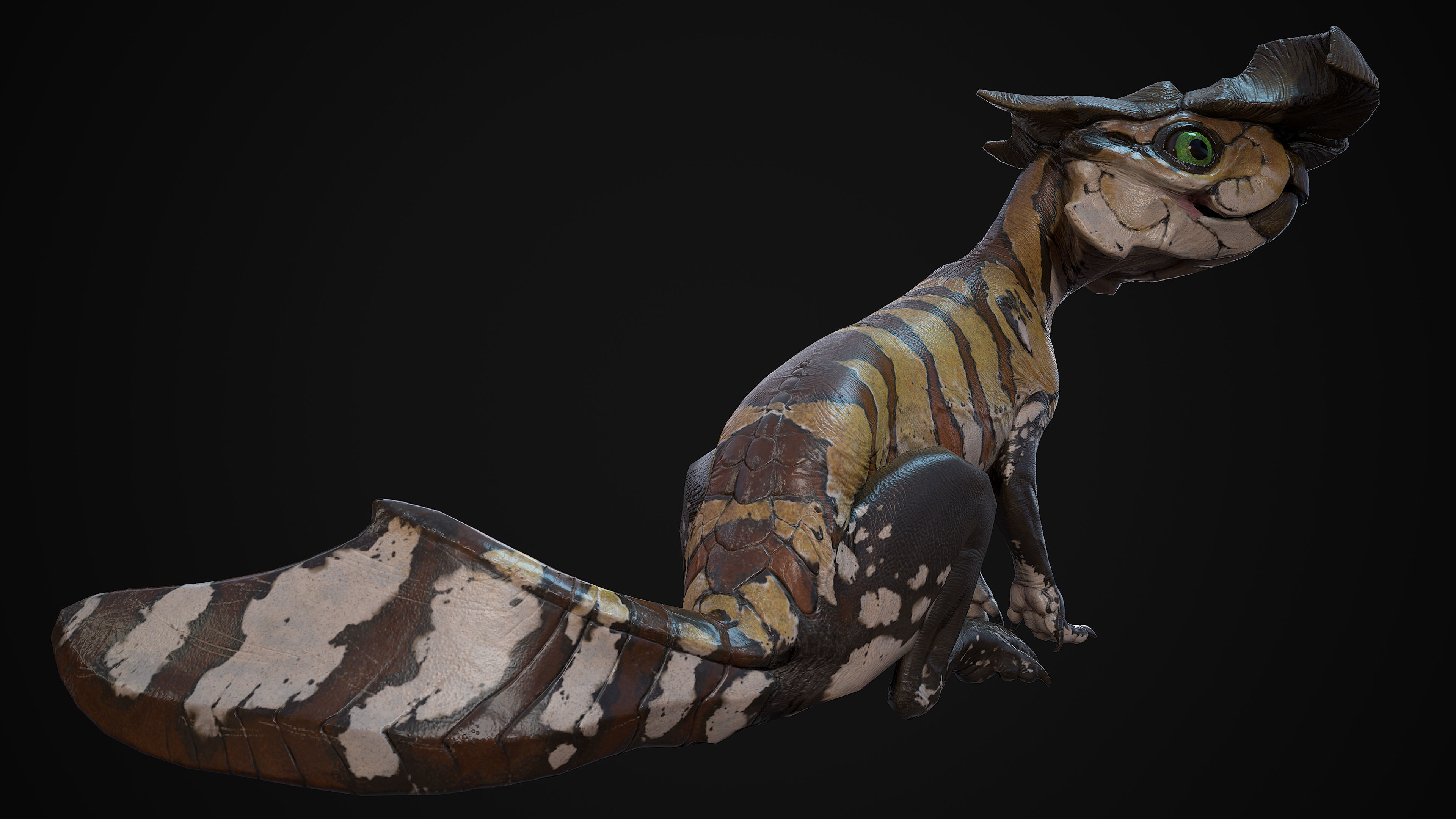 Alien Rodent Low-poly 3D model_10