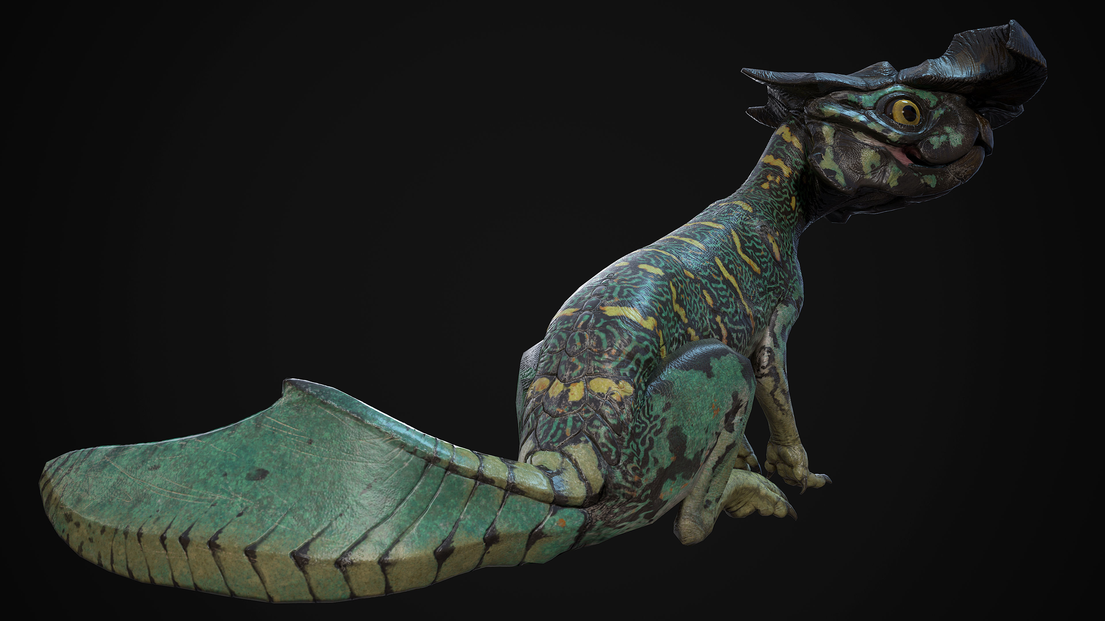 Alien Rodent Low-poly 3D model_9