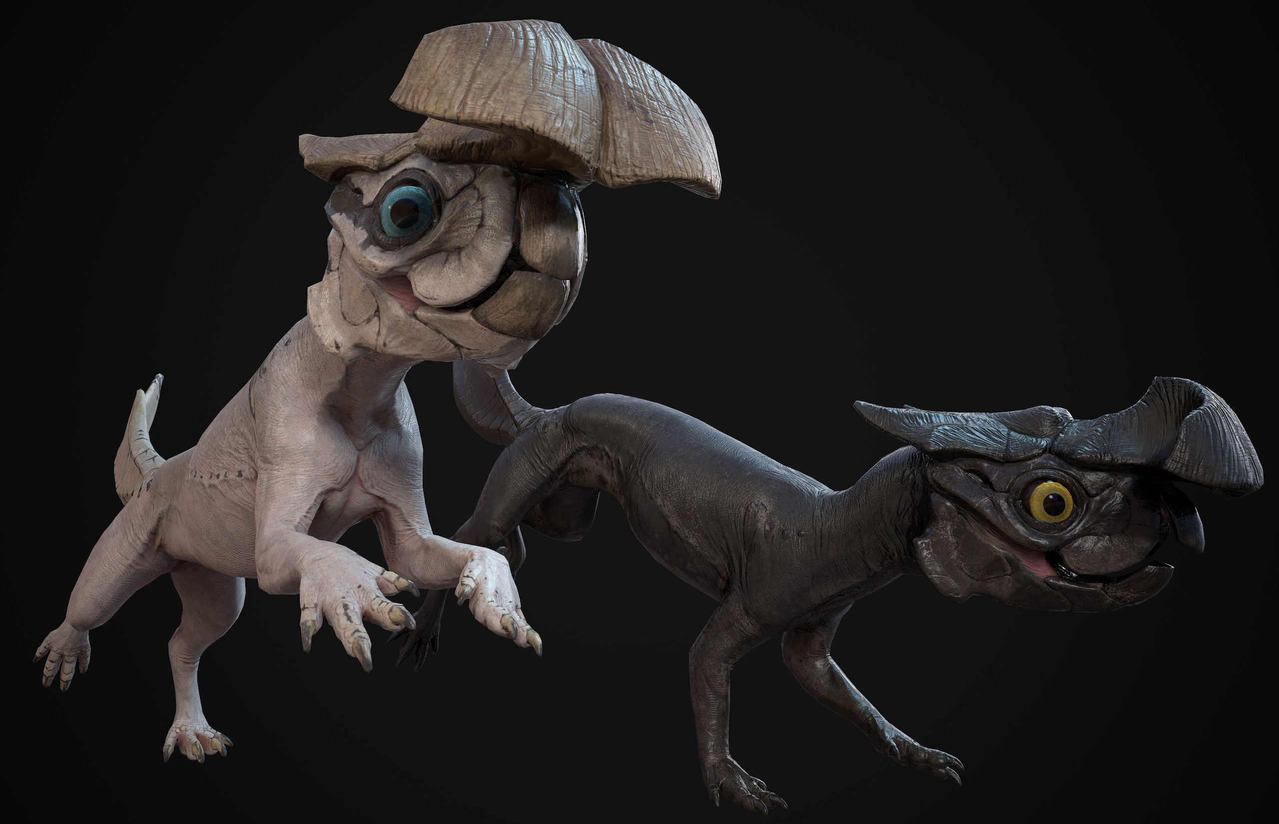 Alien Rodent Low-poly 3D model_6