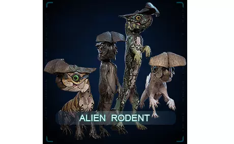 Alien Rodent Low-poly 3D model_0