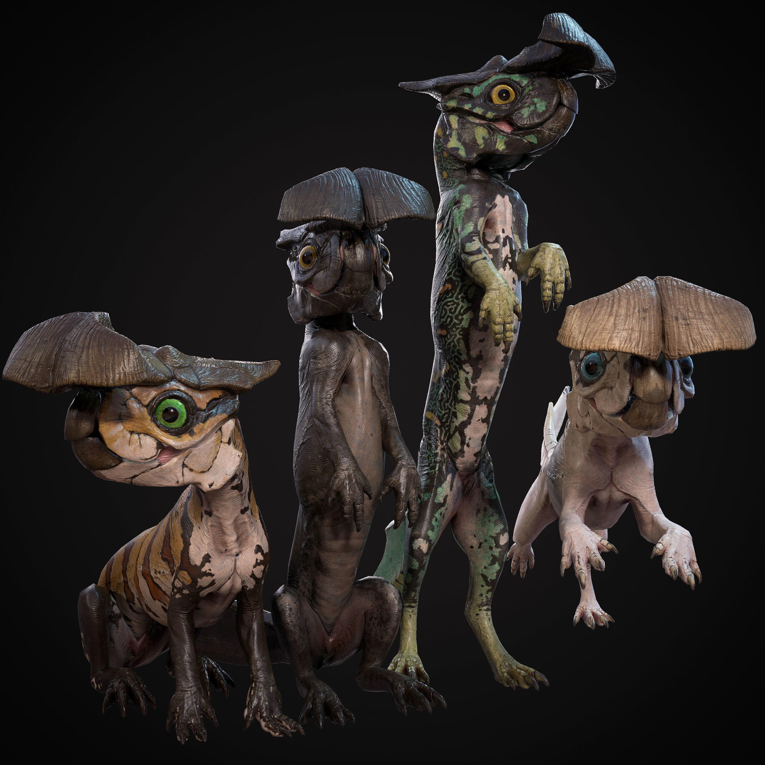 Alien Rodent Low-poly 3D model_2